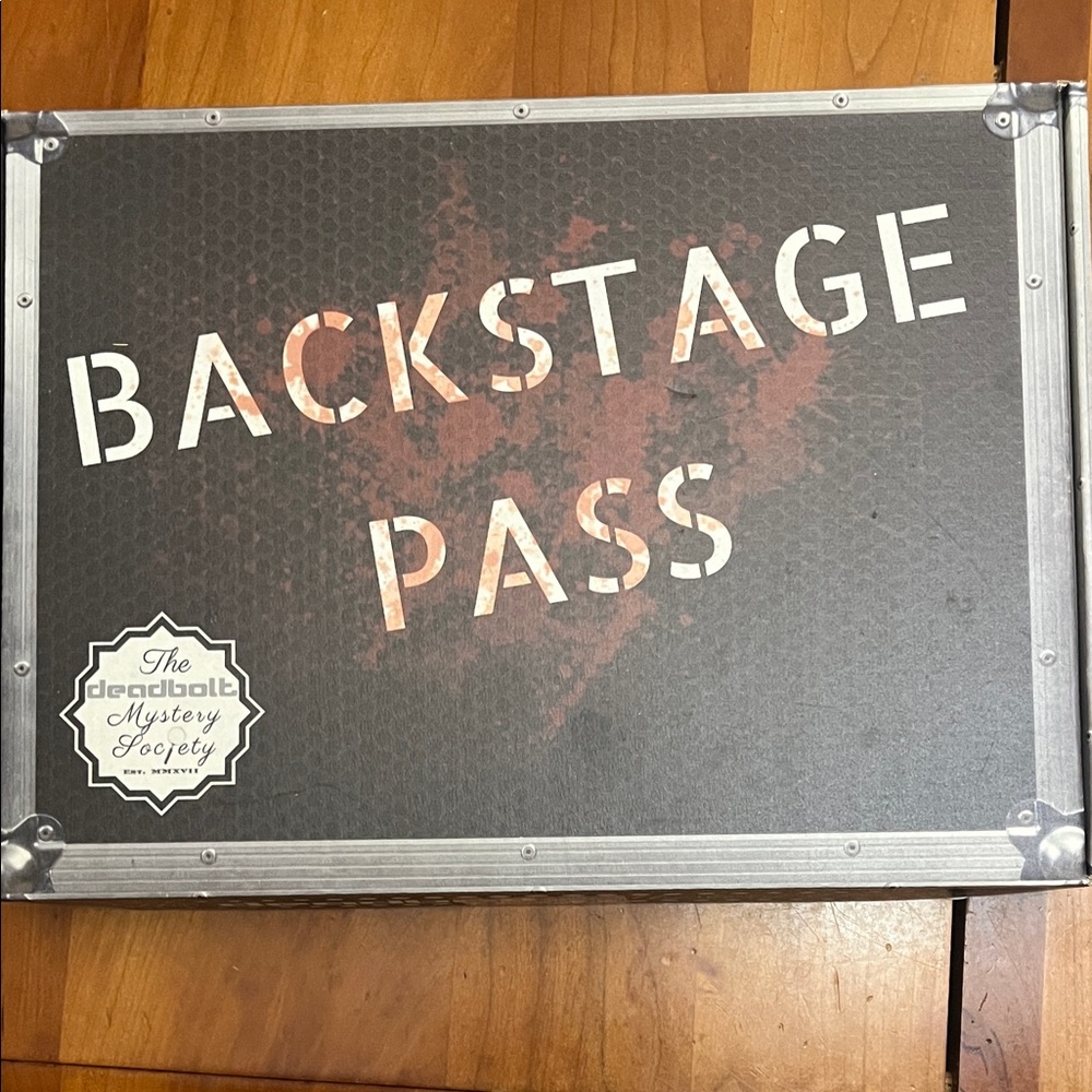 Backstage Pass Mystery Game by The Deadbolt Mystery Society
